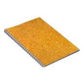 Carnet Fermeture de texture métallique mat doré. Métal br (Côté Droit)