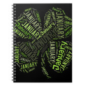 Carnet Fermeture feuille quatre janvier (Devant)