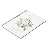 Carnet Fern Foliage Cross First Holy Communion Guestbook (Côté gauche)
