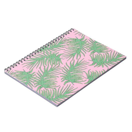 Carnet Ferne branches sur rose. (Côté gauche)