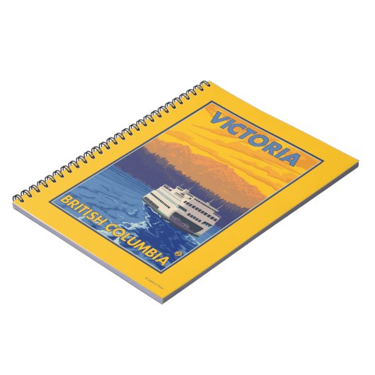 Carnet Ferry and Mountains - Victoria, C.-B. Canada (Côté gauche)