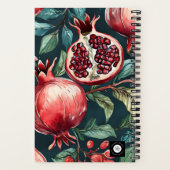 Carnet Festif Aquarelle Fruit de grenade et Feuille (Verso)