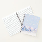 Carnet Festif boules de Noël en argent sur la neige (Intérieur)