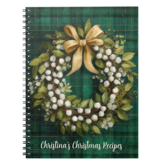 Carnet Festive Christmas Pattern Recipe  (Devant)