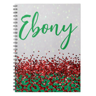 Carnet Festive Noël Parties scintillant Empreinte de léop