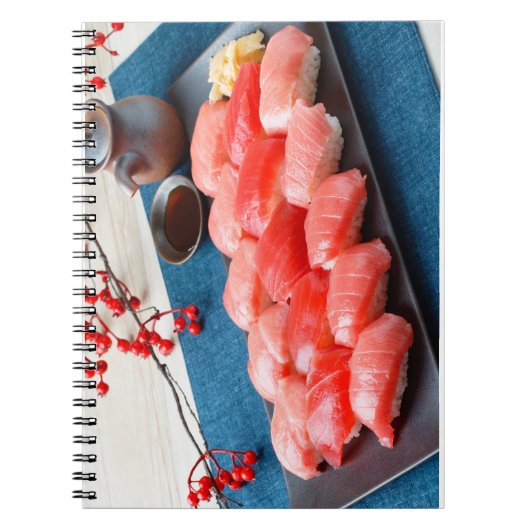 Carnet Festive Tuna Sushi Platter Notebook (Devant)