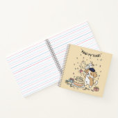 Carnet Festive Yellow Playful Dog Cartoon Celebration (Intérieur)