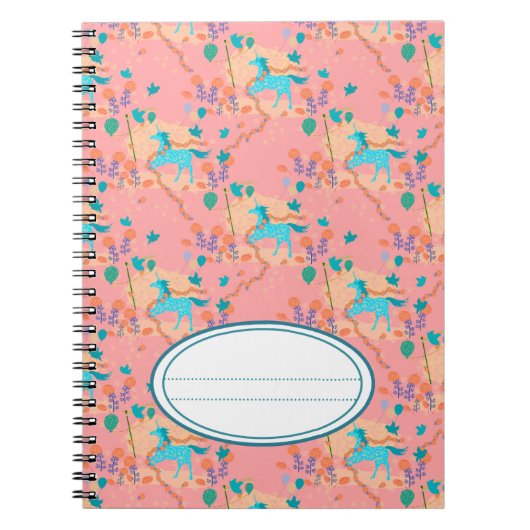 Carnet Fête d'anniversaire de la licorne (Devant)