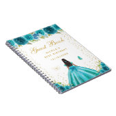 Carnet Fête d'anniversaire de princesse à peau foncée et  (Côté Droit)