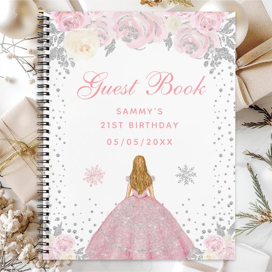 Carnet Fête d'anniversaire de princesse aux cheveux blond
