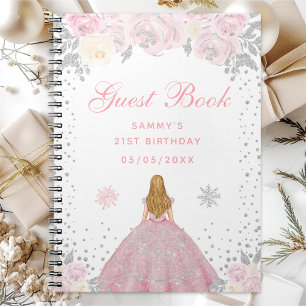Carnet Fête d'anniversaire de princesse aux cheveux blond