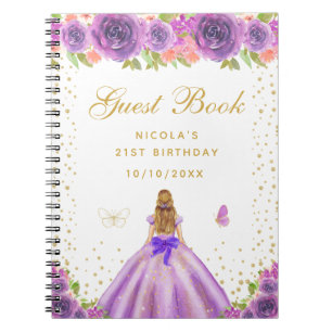 Carnet Fête d'anniversaire de princesse aux cheveux blond