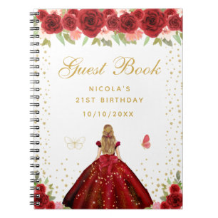 Carnet Fête d'anniversaire de princesse aux cheveux blond