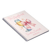 Carnet Fête de Bachelorette Arc Rose Coquette  (Côté Droit)