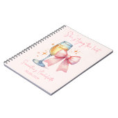 Carnet Fête de Bachelorette Arc Rose Coquette  (Côté gauche)