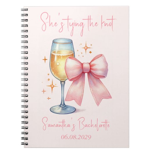 Carnet Fête de Fiançailles Coquette Rose  (Devant)