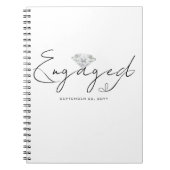 Carnet Fête de fiançailles de calligraphie moderne minima (Devant)