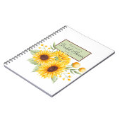 Carnet Fête de fiançailles Tournesol (Côté gauche)