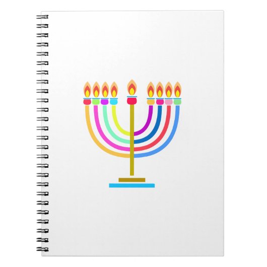 Carnet Fête de Hanukkah Festival des lumières Hanukkiah V (Devant)