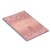 Carnet Fête de Mariage Élégante Rose Gold Luxe Pailletée (Côté Droit)