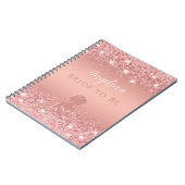 Carnet Fête de Mariage Élégante Rose Gold Luxe Pailletée (Côté gauche)