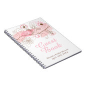 Carnet Fête de mariage floral rose Twist (Côté Droit)