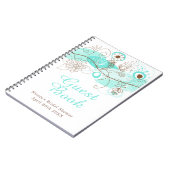 Carnet Fête de mariage Turquoise Floral Twist (Côté gauche)