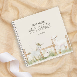 Carnet Fête de Naissance Amis de Prairie Animaux de Ferme