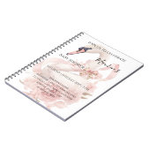 Carnet Fête de naissance fille à ruban rose (Côté gauche)