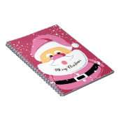 Carnet Fête de Noël du Père Noël rose doux (Côté Droit)