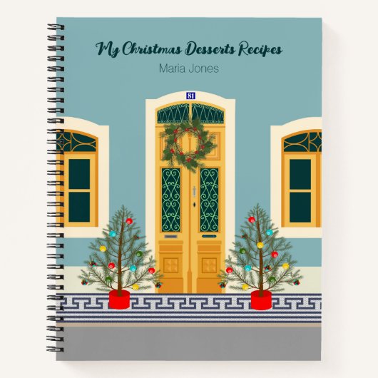 Carnet Fête de Noël Portugais Maison (Devant)