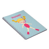Carnet Fête de Plage de Fille de Snorkeling (Côté Droit)