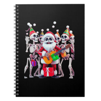 Carnet **Fête de Skeleton Santa – Drôle de 3D Noël Skelet