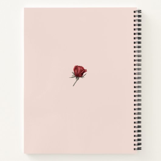 Carnet Fête des mariées Bourgogne et Roses Blanches Recet (Dos)