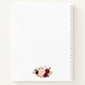 Carnet Fête des mariées Bourgogne Floral Gold Recette (Dos)