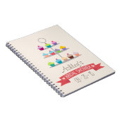 Carnet Fête des mariées Colorée Cupcake Tree (Côté Droit)