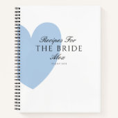 Carnet Fête des mariées de coeur bleu moderne Keepsaké Re (Devant)