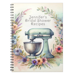 Carnet Fête des mariées de mélange d'aquarelle et de fleu