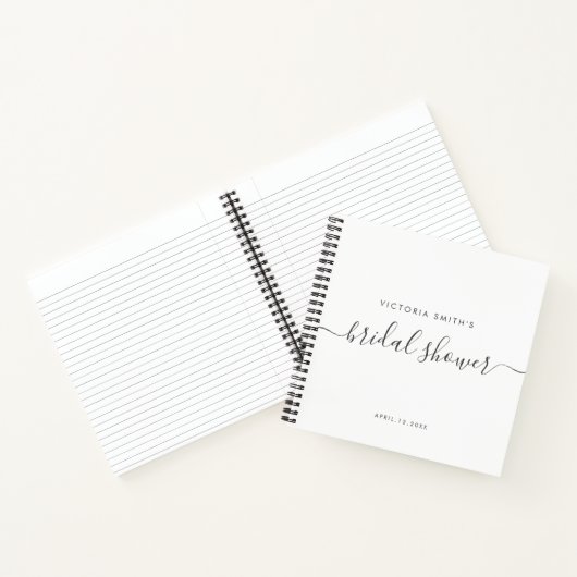 Carnet Fête des mariées de script chic moderne Bridesmaid (Intérieur)