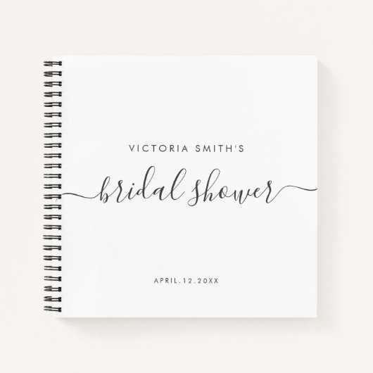 Carnet Fête des mariées de script chic moderne Bridesmaid (Devant)