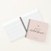 Carnet Fête des mariées de script moderne Blush Pink Gold (Intérieur)