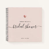Carnet Fête des mariées de script moderne Blush Rose Gold (Devant)