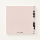 Carnet Fête des mariées de script moderne Blush Rose Gold (Dos)