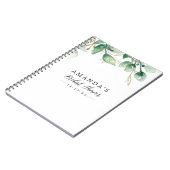 Carnet Fête des mariées Eucalyptus Feuille verte (Côté gauche)