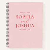 Carnet Fête des mariées moderne Blush Couples Recette (Devant)