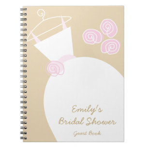 carnet "Fête des mariées" rose mariage Gown