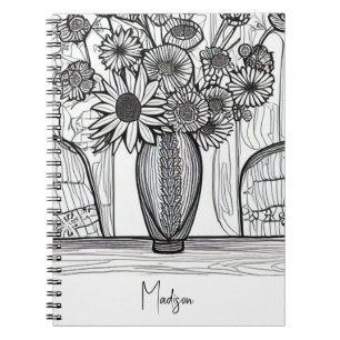 Carnet Fête des mères Cadeau Abstrait Floral Art