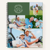 Carnet Fête des pères Monogramme Multi Photo Golf Custom (Devant)