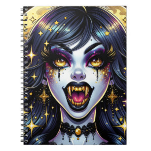 Carnet Fête d'Halloween Vampire de Style de Bande Dessiné