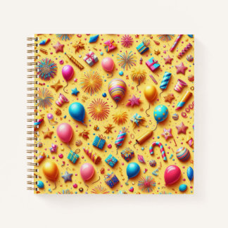 Carnet Fête en jaune